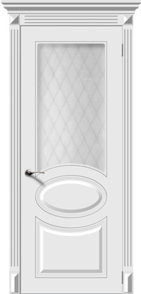Ульяновские двери Classic Lite CL 010 ПО Кристалл, эмаль белая Ульяновские двери Classic Lite CL 010 ПО Кристалл, эмаль белая